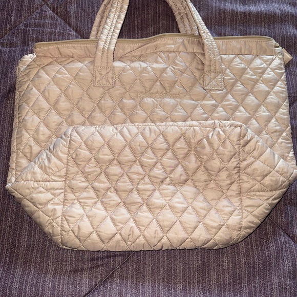 Roberto Coin Cream Quilted Tote Bag - Picture 12 of 12